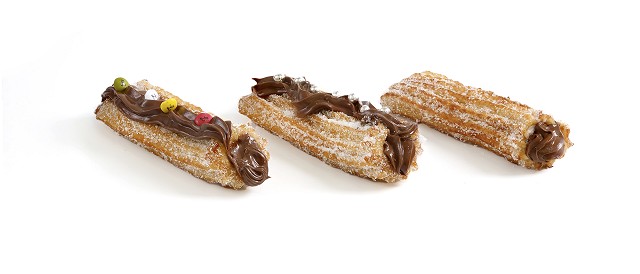 Churros rellenos de nocilla